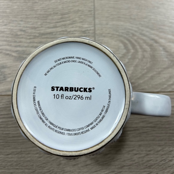 Starbucks Anniversary Raised Mermaid Scales Coffee Cup Mug 10 oz 2016 - Picture 5 of 7